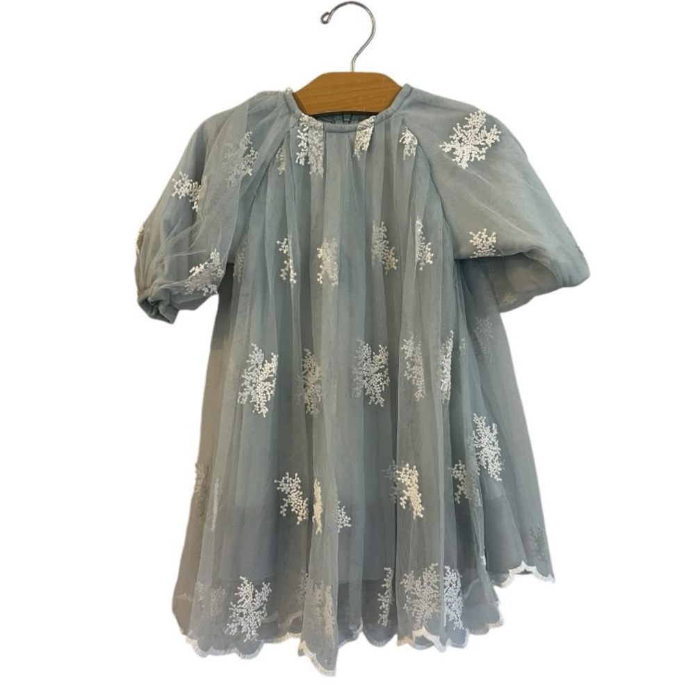 Melange Girl Blue and White Kids Formal Dress